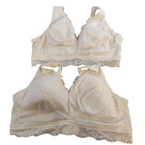 Secret Treasures Cream Lace Bralette Set of 2 Size 4X
